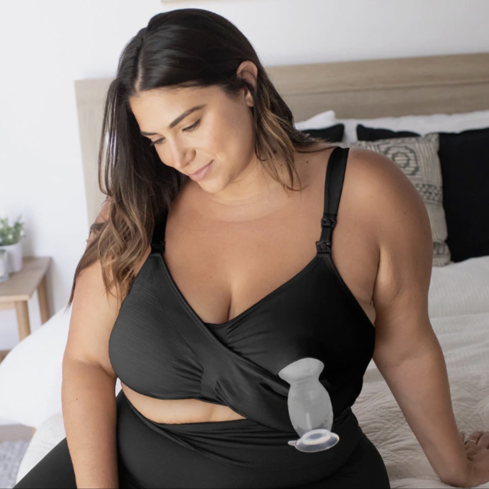 Kindred Bravely Black Nursing Bra with Pump Access